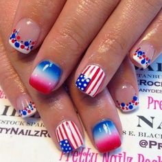 Fabulous Nail Art Designs trends 2014 Nail Designs 2014, Patriotic Nails, Usa Nails, Fourth Of July Nails, 4th Of July Nails, Holiday Nail Art, July Nails, Pedicures