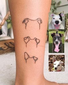 Best Pet DogCat Memorial Tattoos ideas(ArmAnkleSleevesFor MenWomen pettattoo cattattoo dogtattoo Tattoos For 3 Dogs, Year Of Dog Tattoo, Pitbull Fine Line Tattoo, 2 Dog Tattoo, Tattoos For Your Dog, Two Dogs Tattoo, Subtle Dog Tattoo, Tattoo For Dog, Dog Inspired Tattoos