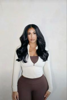 Queen Naija, Cute Gym Outfits, Model Outfit, Women's Hoodies, Baddie Hairstyles, Curvy Outfits, Cropped Jacket, Black Girls Hairstyles, Cute Casual Outfits