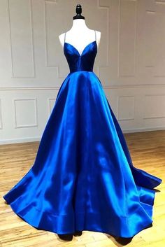 Prom Dress Black, Robes D'occasion, Royal Blue Prom Dresses, Custom Prom Dress, V Neck Prom Dresses, Event Dress, School Event, Blue Evening Dresses, Backless Prom Dresses