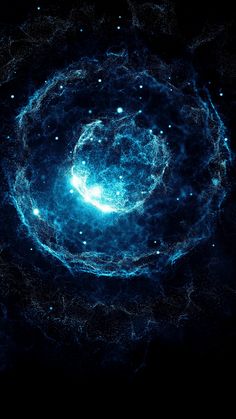 an image of a blue spiral in the dark