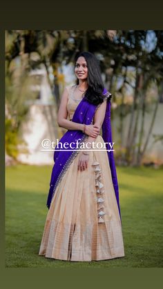 Blue Pattu Lehenga Half Saree, Pattu Langa Voni Blouse Designs, Patu Lehangas For Women, New Half Saree Models, Mangalgiri Lehengas, Plain Half Saree, Plain Half Saree Designs, Pink Pattu Lehenga, Mangalgiri Pattu Dresses