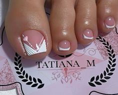 French Tip Gel Nails, Ideas Uñas, Pedicure Colors, Acrylic Toes, Acrylic Toe Nails