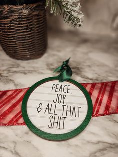 Adult humor Christmas Ornaments These ornaments would be perfect for gag gifts, Sassy Christmas Ornaments, Diy Round Christmas Sign, Sarcastic Christmas Ornaments, Funny Xmas Ornaments, Inappropriate Christmas Ornaments, Cheap Diy Christmas Ornaments, Christmas Laser Projects, Funny Ornaments Diy, Funny Christmas Ornaments Diy