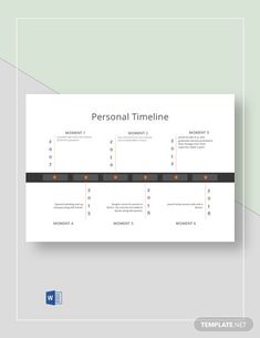 a personal time line is shown in this image