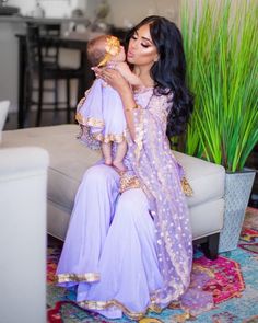 Mom Daughter Matching Dresses, Chania Choli, Violet Colour, Yellow Wedding Dress, Mom Daughter Outfits, Mother Daughter Fashion, Mother Daughter Matching Outfits, Mother Daughter Dresses Matching, Indian Lehenga Choli