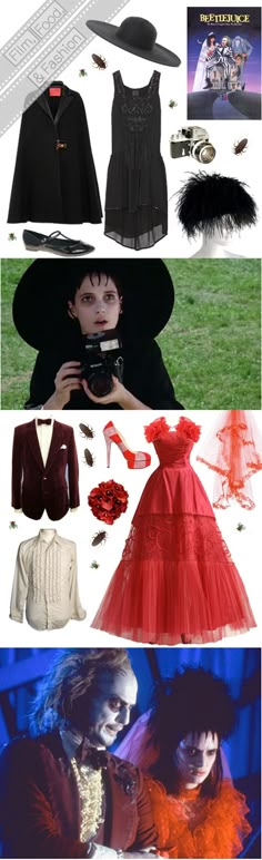 the collage shows different types of clothing and accessories