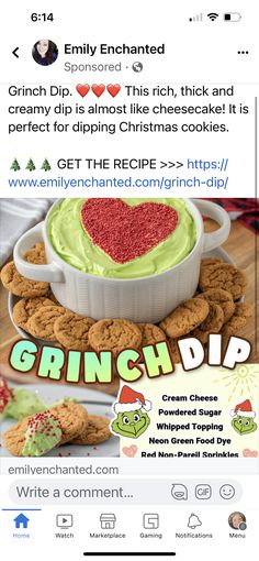 an ad for grinch dip on twitter