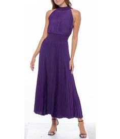 Shop for Marina Sleeveless Halter Mock Neck Smocked Pleated Crepe Chiffon A-Line Maxi Dress at Dillard's. Visit Dillard's to find clothing, accessories, shoes, cosmetics & more. The Style of Your Life. Sleeveless Smocked Bodice Midi Dress For Evening, Elegant Halter Dress With Elastic Neckline For Spring, Sleeveless Smocked Bodice Evening Dress, Sleeveless Evening Dress With Smocked Bodice, Evening Dress With Smocked Bodice And Sleeveless Design, Elegant Pleated Halter Maxi Dress, Elegant Pleated Maxi Halter Dress, Sleeveless Halter Dress With Smocked Back For Date Night, Elegant Sleeveless Dress With Elastic Neckline