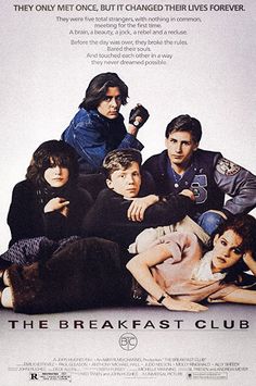 the breakfast club movie poster with friends