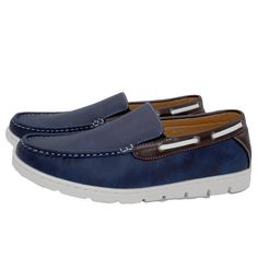 Brand New Navy Comfort Diving Slip On Loafer Shoes Rubber Sole Bottoms Shoe Width Medium (D, M) Blue Slip-on Boat Shoes With Rubber Sole, Blue Slip-on Boat Shoes, Fishing Shoes, Sperry Men, Earth Shoes, Leather Boat Shoes, Moccasins Mens, Deck Shoes, Knit Sneakers