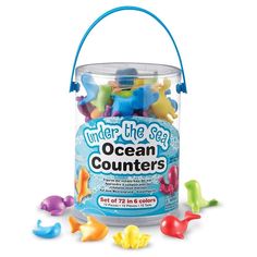 under the sea ocean counters in a bucket