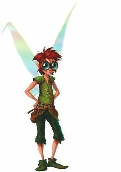 a cartoon tinkerbell is standing with his hands on his hips