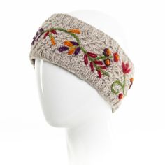 A band of embroidered flowers against a textured knit body make the Naomi Headband extra dainty. Fully fleece lined. You can also find this design in legwarmers, mittens and a full beanie. • 100% wool • Fleece lined • Fair Trade • Designed in Canada, handmade in Nepal • Dry clean/hand-wash only Headbands Crochet, Headband Winter, Holiday Gift Card, Kids Holiday Gifts, Boho Fall, Floral Headbands, Comfy Sweaters, Holidays With Kids, Winter Clothes