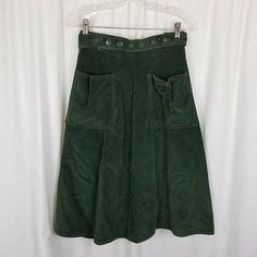 Vintage Wears By O'donnell Dark Green Wide Wale Corduroy A-Line Wrap Kilt Style Skirt Marked Size Small But This Is Vintage Sizing. It May Fit More Like An Xs. Please Go Off Actual Measurements To Ensure An Accurate Fit. Great Vintage Condition - No Flaws To Note Actual Measurements: Back Of The Waist Approx 14.5" Across The Hip Area Approx 21" Length Of Skirt Approx 28.5" Mannequin Measures Approx 35" Bust 27" Waist 36" Hips Kilt Style, Wide Wale Corduroy, Skirts Vintage, Twirl Skirt, Go Off, O Donnell, Style Skirt, Women Skirts Midi, Kilt