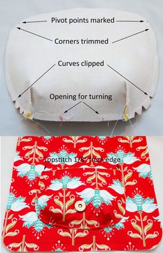 sewing instructions on how to sew an ornament for a pillow and cover