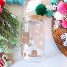 Copy of 16oz Falala Christmas Lyrics Iced Coffee Glass Can, Holiday Tumbler, Christmas Song Tumbler, Christmas Tumbler, Falala Tumbler, Gift For Her, Christmas Mug with Bamboo Lid & Straw #100073 | Sayers & Co. Christmas Tumblers Simple, Winter Tumbler, Tumbler Christmas, Christmas Tumbler, Glass Tumblers, Vinegar And Water, Christmas Flowers, Christmas Tumblers, Christmas Parties