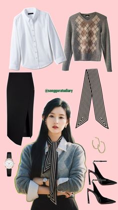 Winter Outfits Dinner, Outfit Ideas For School Fall, Drama Clothes, Long Sleeve White Shirt, School Outfit Ideas, Modest Casual Outfits, Korean Casual Outfits, Shein Outfits, Everyday Fashion Outfits