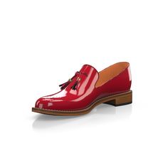 Slip-Ons 30396 | Girotti Luxury Red Court Shoes With Leather Sole, Patent Leather Tassel Loafers For Galas, Red Tassel Loafers With Slip-on Red Sole, Red Tassel Loafers With Red Sole, Elegant Red Tassel Loafers With Rubber Sole, Red Leather Tassel Loafers With Round Toe, Red Leather Tassel Loafers For Galas, Red Patent Leather Slip-on Loafers, Patent Leather Tassel Loafers With Leather Sole For Office