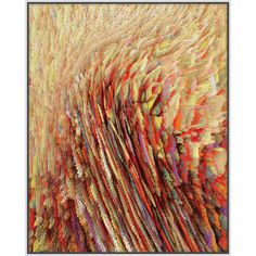 an abstract painting with multicolored lines