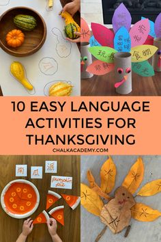 7 easy language activities for thanksgiving that are perfect for kids to do in the classroom