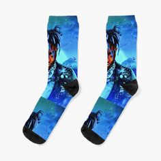 Super soft all-over printed knit socks with extra cushioning in the sole. Suitable for men and women. Juice Wrld Socks, Blue Zone, Blue Zones, Knit Socks, Socks For Sale, Knitting Socks, Multi Color, Socks, Men And Women