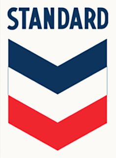 an image of the logo for standard standards on white and blue background with red, white, and blue stripes