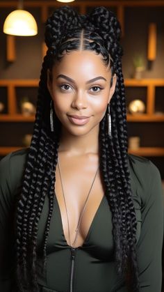 Elevate your style with these glamorous Jumbo Knotless Box Braids! Achieve a bold and chic look effortlessly with this trendy hairstyle, suitable for any fashionista. Click the pin and follow us for more hair inspiration! #JumboBraids #BoxBraids #HairGoals #BraidedBeauty #PinterestHair Large Knotless Braids, Large Knotless, Braided Hairstyles For Black Women Cornrows, Big Box Braids Hairstyles, Box Braids Hairstyles For Black Women, Braids Hairstyles Pictures, Braided Cornrow Hairstyles, Twist Braid Hairstyles, Protective Hairstyles Braids