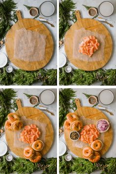 the process of making an appetizer with carrots and onions on a cutting board