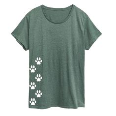 She will love showing off her style with this Plus Vertical Pawprints Graphic Tee. FEATURES Short sleeves CrewneckFABRIC & CARE Solid Color: Cotton ; Heather Colors: Cotton/Polyester Machine wash Imported Size: 4X. Color: Heather Green. Gender: female. Age Group: adult. Heather Green, How To Show Love, Grey Green, Her Style, Paw Print, Fabric Care, Gender Female, Green And Grey, Age Group