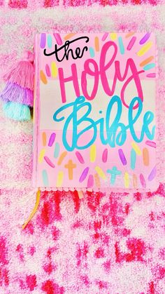 my preppy bible!! painted by me :) Preppy Bible Covers, Painted Bible Cover Diy Simple, Bible Cover Decorations Ideas, Bible Decorations Ideas Diy, How To Paint A Bible Cover, Preppy Bible Study, Custom Painted Bible, Customized Bible Cover Ideas, Bible Cover Paintings