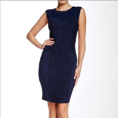 London Dress Company New With Tags! Never Been Worn Size 8 Glenda Lace Sheath Dress Navy Blue Sleeveless And Fully Lined Hidden Back Zipper With Keyhole & Rhinestone Button At Back Gathered Ruched Detail At Yoke Approx 38” Long 16.5” Pit To Pit Will Ship Same Or Next Day! Blue Stretch Sheath Sleeveless Dress, Elegant Navy Sleeveless Mini Dress, Blue Bodycon Sheath Sleeveless Dress, Navy Sleeveless Fitted Dress, Blue Fitted Sheath Sleeveless Dress, Blue Fitted Sleeveless Sheath Dress, Navy Sleeveless Stretch Dress, Purple Sweater Dress, Chiffon Halter Dress