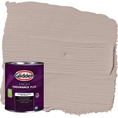 a pink paint with the words glidden on it and an orange tint