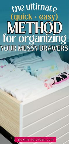 the ultimate quick and easy method for organizing your messy drawers