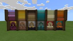 an image of a set of bookshelves in minecraft