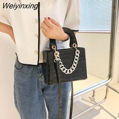 Shipping: Worldwide Express Shipping AvailableDelivery time: 🚚7-15Days Fast ShippingReturns: Fast refund,💯100% Money Back Guarantee.Handbags Type: TotesTypes of bags: Handbags & Crossbody bagsMain Material: PULining Material: PolyesterShape: SquarePlace Of Origin: HE BEI ProvincePlace Of Origin: HE BEI ProvinceOrigin: Mainland ChinaHardness: SOFTPattern Type: StoneInterior: Cell Phone PocketDecoration: ChainsDecoration: DiamondsExterior: Solid BagOccasion: VersatileClosure Type: zipperGender: Handheld Bags With Chain Strap, Handheld Box Bag With Chain Strap For Shopping, Trendy Party Satchel, Handheld Shopping Box Bag With Chain Strap, Trendy Top Handle Bag With Chain Strap, Trendy Shopping Bags With Chain Strap, Trendy Shopping Bag With Chain Strap, Trendy Shoulder Bag With Chain For Shopping, Trendy Box Bag With Chain Strap And Top Handle