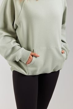 Premium Comfort: Crafted from 70% cotton and 30% polyester, this lightweight women's hoodie feels ultra-soft against the skin, making it perfect for casual wear or activewear activities. Versatile Design: Featuring a hooded long sleeve and kangaroo pockets, this sweatshirt combines style with functionality, ideal for jogging, street snaps, or a cozy day at home. All-Weather Protection: Stay warm with the soft fleece interior that offers all-around protection against chilly winds, whether you're Funnel Neck Sweatshirt With Kangaroo Pocket For Loungewear, Loungewear Hoodie With Funnel Neck And Kangaroo Pocket, Cozy Stretch Solid Hoodie, Comfortable Long-sleeve Hoodie With Drawstring Hood, Long Sleeve Hoodie With Kangaroo Pocket For Loungewear, Fall Stretch Sweatshirt With Kangaroo Pocket, Fall Sweatshirt With Kangaroo Pocket And Stretch, Stretch Sweatshirt With Kangaroo Pocket For Fall, Green Long Sleeve Winter Activewear