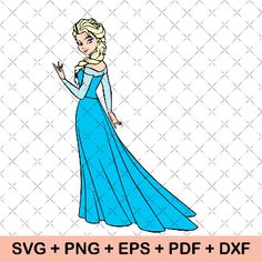 the frozen princess svg and epsp files are available for use in this project