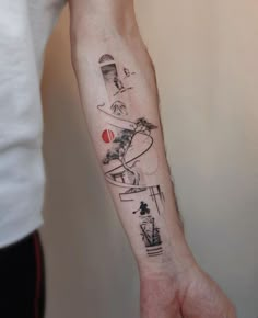 a person with a tattoo on their arm