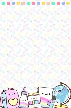 an image of a stationery paper with cute things on it