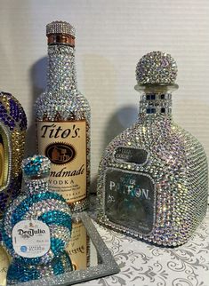 Decorative Alcohol Bottles, Rhinestone Alcohol Bottle, Bedazzled Alcohol Bottle, Liquor Bottle Design, Patron Bottle Decorated, Tequila Bottles Decoration, Glitter Liquor Bottle, Decorated Alcohol Bottles, Bedazzled Items