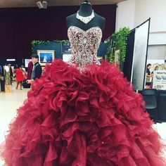 sweet 16 dress,burgundy quinceanera dresses #promdress #quinceanera #vestidosdequinceanera! get this dress from www.bygoods.com Burgundy Ball Gown, Burgundy Quinceanera Dresses, Sweet 15 Dresses, Spring Evening, Quince Ideas, Quinceanera Dress, Tulle Ball Gown, Pageant Gowns, Sweet 15