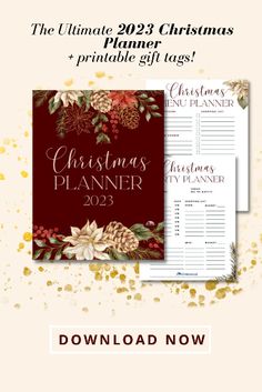 the ultimate christmas planner and printable gift tags are on sale for only $ 25