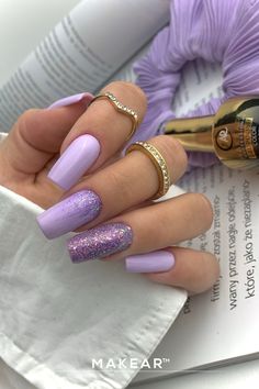 Nails Purple Pastel, Purple Pastel Nails, Mermaid Acrylic Nails, Short Purple Nails, Pastel Purple Nails, Pastel Glitter Nails, Mystical Mermaid, Princess Nails, Nails Pastel