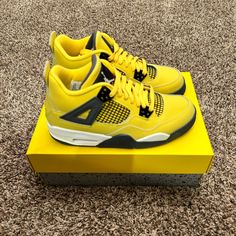 2021 Air Jordan 4 Retro Gs Lightning In A Size 6.5 Youth Witch Is A Size 8 In Woman’s. Condition: Brand New With The Orignal Box Never Worn Or Even Tried On. Please Check Out My Other Listing To Bundle For Better Deals. Thank You Happy Shopping Casual Air Jordan 4 With Air Cushioning, Casual Air Jordan 4 Sports Shoes With Perforations, Sporty Air Jordan 4 With Perforations And Round Toe, Casual Yellow Air Jordan 4 Sneakers, Casual Air Jordan 4 Yellow With Cushioned Footbed, Casual Yellow Air Jordan 4 With Cushioned Footbed, Yellow Jordan 4 Outfit Women, Jordan 4 Outfit Women, Jordan 4 Outfit