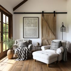 a living room filled with furniture and wooden floors