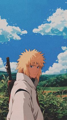 #naruto #ghibli Naruto Studio Ghibli, Naruto Ghibli Style, Minato Wallpaper, Naruto Background, Naruto Aesthetic, Naruto Cool, Naruto Painting, Minato Namikaze