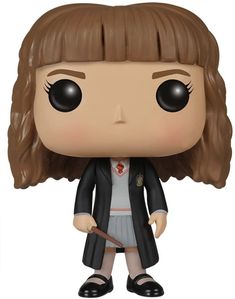 a pop vinyl figure is shown with an evil look on her face and long hair