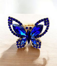 Oil spill ab iridescent stretch back butterfly ring Blue Butterfly Jewelry For Party, Blue Butterfly Charm Jewelry For Party, Oil Spill, Stretch Back, Butterfly Ring, Handbag Accessories, Wallet Case, Phone Accessories, Paradise