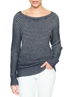 product photo Casual Knit Sweater With Boat Neck, Casual Boat Neck Knit Sweater, Casual Winter Sweater With Boat Neck, Casual Boat Neck Winter Sweater, Casual Boat Neck Sweater For Spring, Casual Boat Neck Sweater For Winter, Casual Stretch Knit Top With Ribbed Cuffs, Winter Knit Tops With Boat Neck, Winter Knit Top With Boat Neck